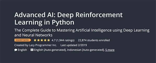 Advanced AI: Deep Reinforcement Learning in Python​