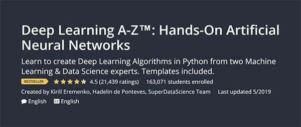 Deep Learning A-Z: Hands-On Artificial Neural Networks
