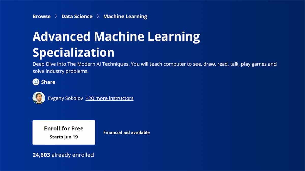 Advanced Machine Learning Specialization (Coursera)
