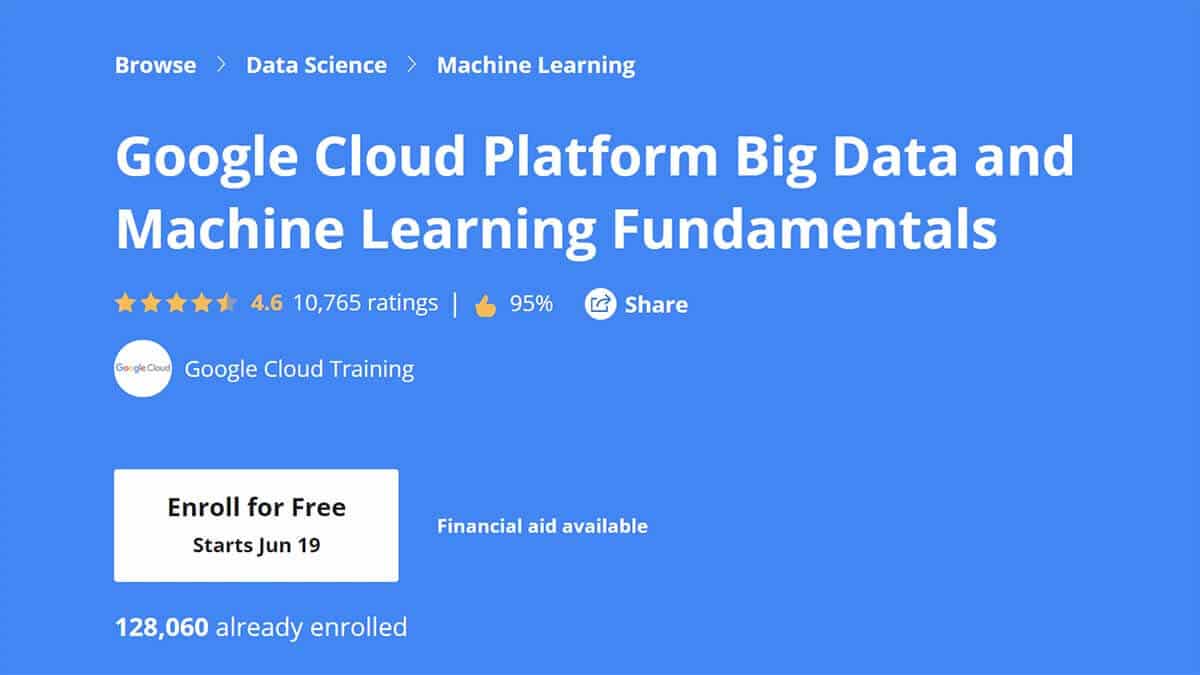 Google Cloud Platform Big Data and Machine Learning Fundamentals (Coursera)