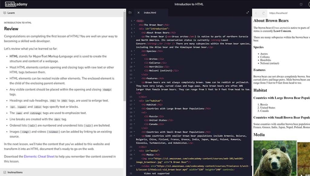 Codecademy: Introduction to HTML