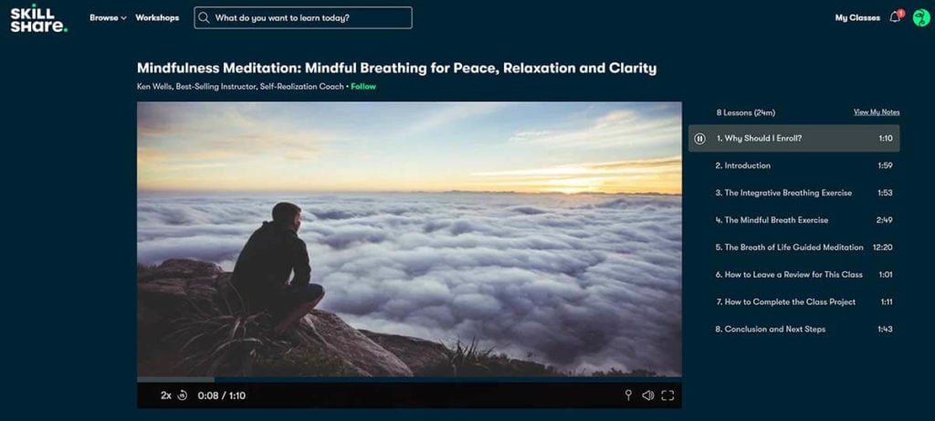 Best for Meditation: Mindfulness Meditation (Skillshare)