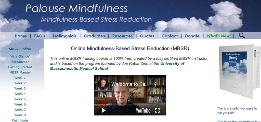 Best Free Course: Mindfulness-based Stress Reduction (Palouse Mindfulness)