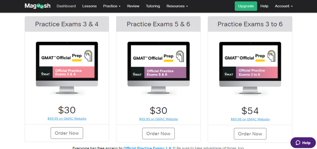 GMAT Official Practice Exams on Magoosh