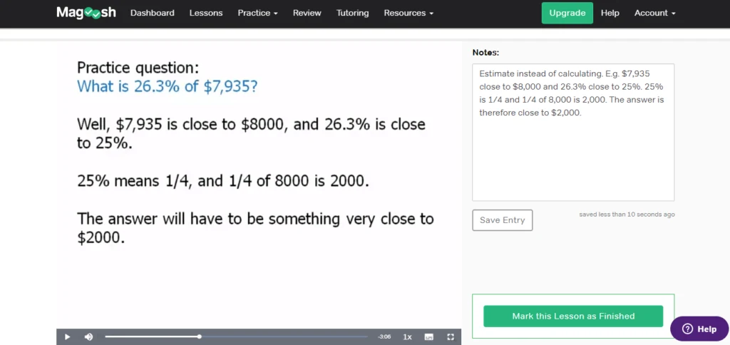 A math lesson in Magoosh