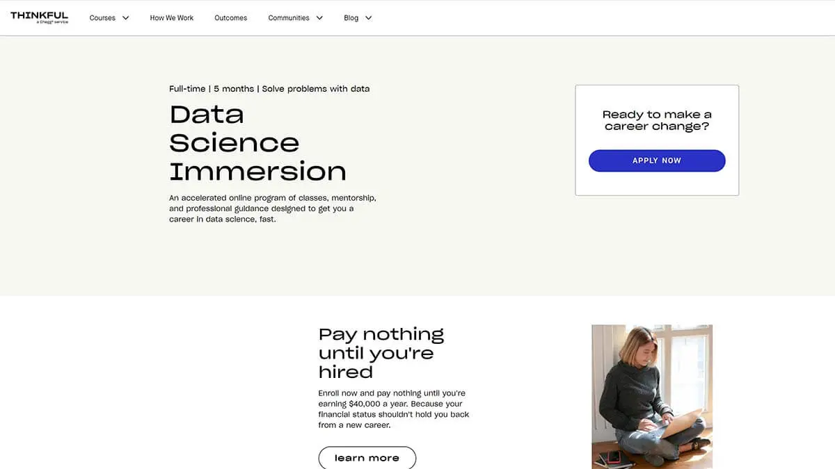 Best Overall: Data Science Online Bootcamp (Thinkful)