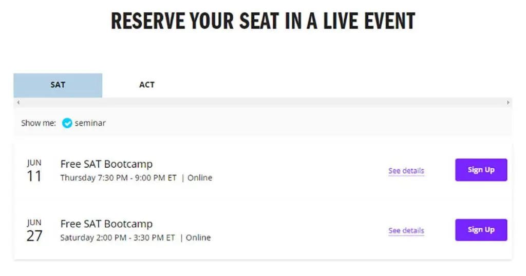 Kaplan bootcamps