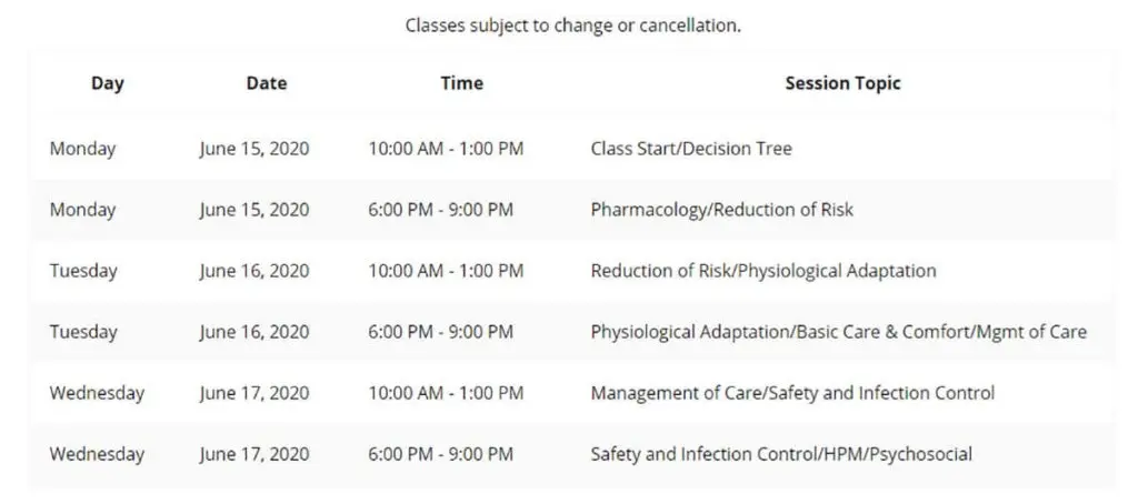 Kaplan NCLEX in-person schedule