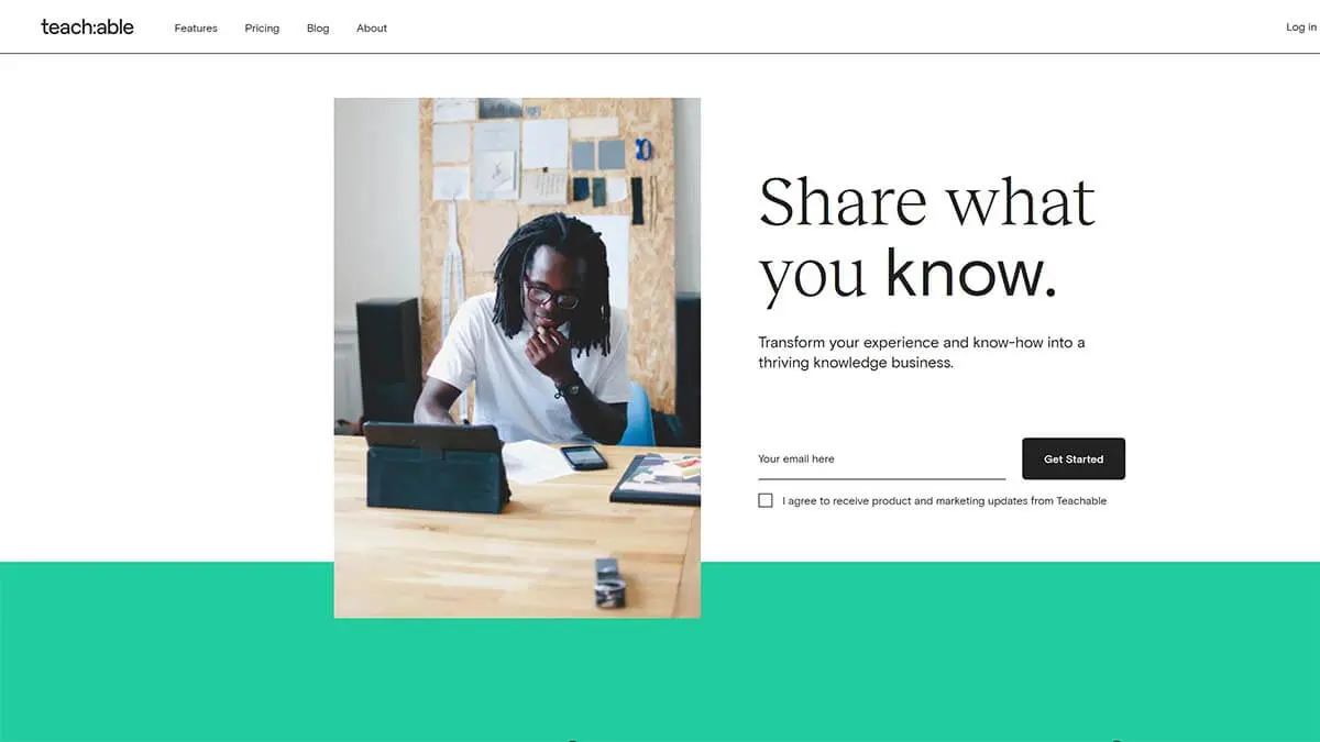 Teachable Homepage