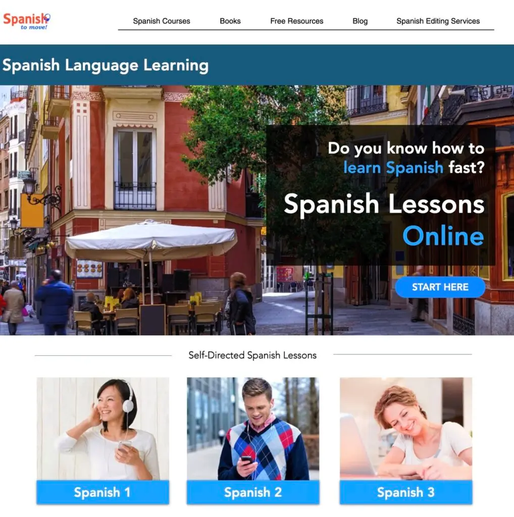 Example of a Thinkific author: Spanish to Move
