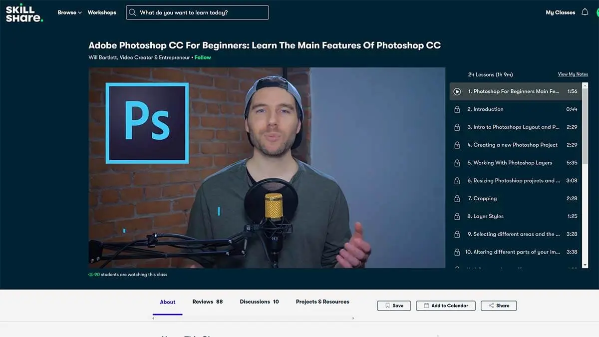 Best Crash Course: Adobe Photoshop CC For Beginners - Learn The Main Features Of Photoshop CC (Skillshare)