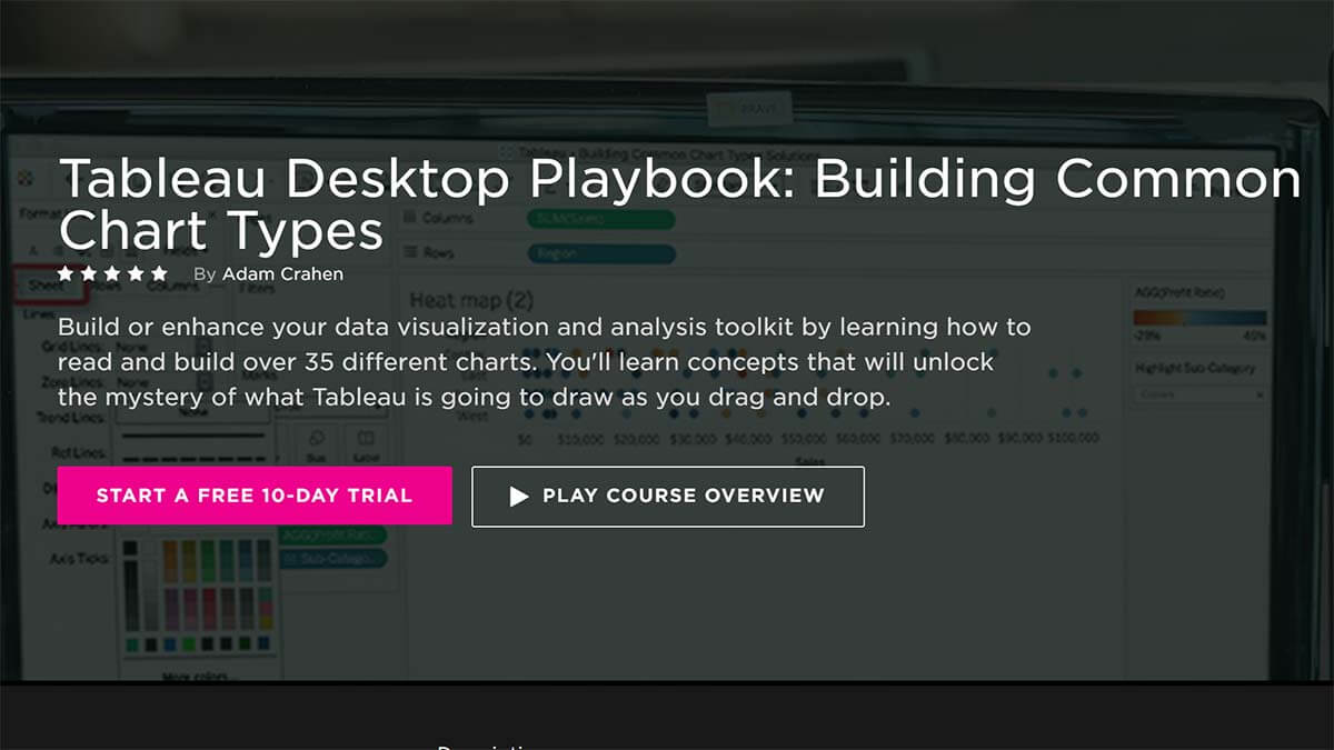 Tableau Desktop Playbook: Building Common Chart Types (Pluralsight)