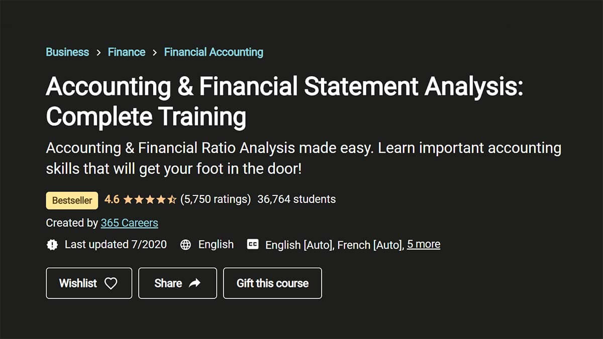accounting & financial statement analysis: complete training download