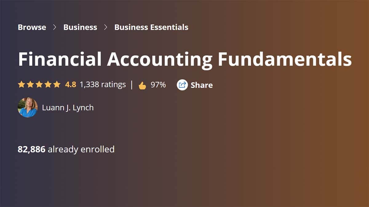 Best for Financial Accounting Theory: “Financial Accounting Fundamentals” (Coursera)