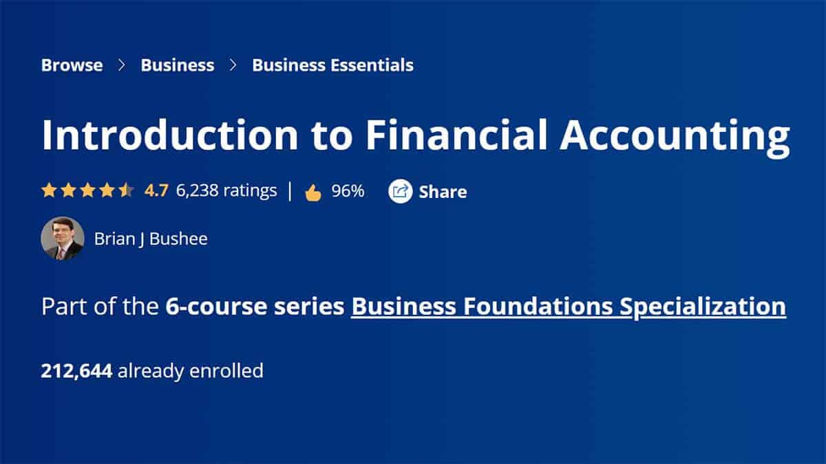 Best Overall: Introduction to Financial Accounting (Coursera)