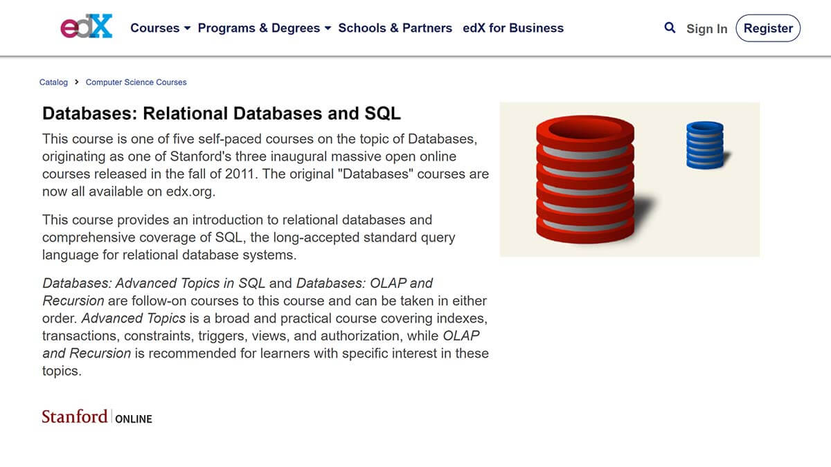 Relational Databases and SQL (edX x Stanford University)