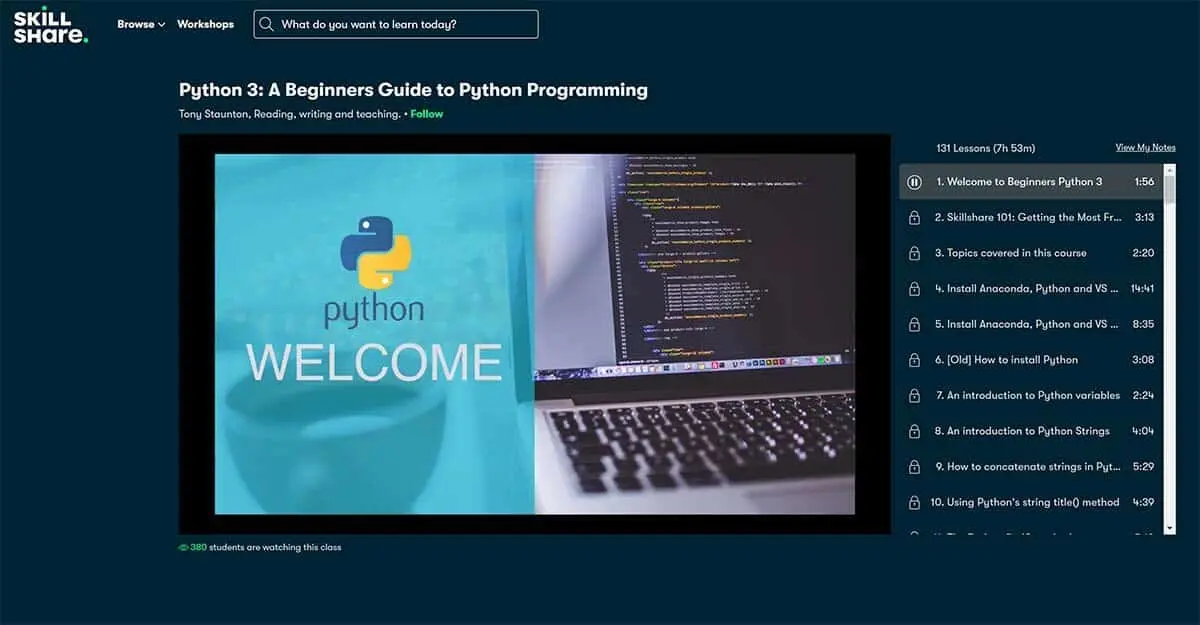 Best Free Course: Python 3 - A Beginner’s Guide to Python Programming (Skillshare)