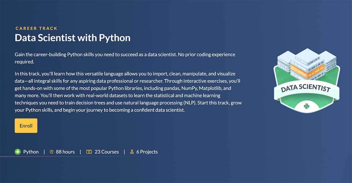 Data Scientist with Python (DataCamp)