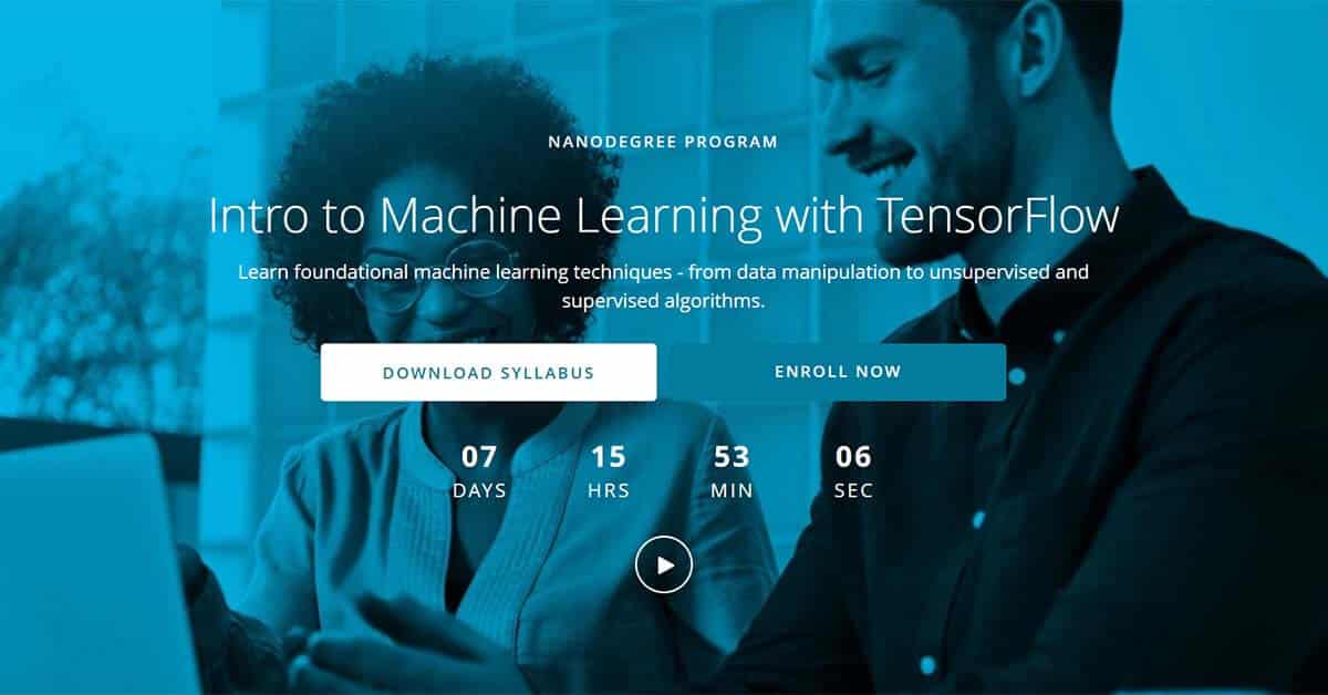 Best Overall: Intro to Machine Learning with TensorFlow (Udacity)