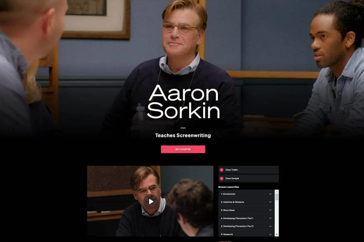 Best Overall: Aaron Sorkin Teaches Screenwriting (MasterClass)