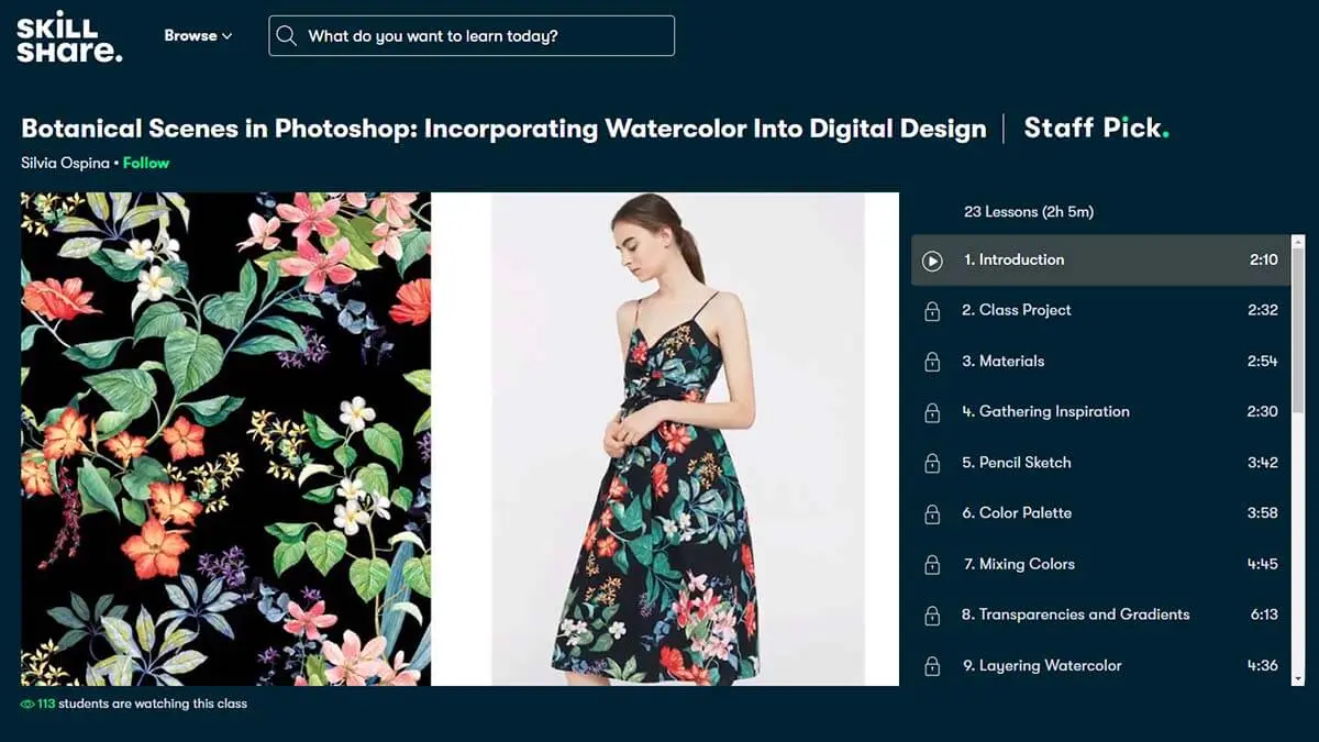 Best for Digital Watercolor: Botanical Scenes in Photoshop: Incorporating Watercolor Into Digital Design (Skillshare)
