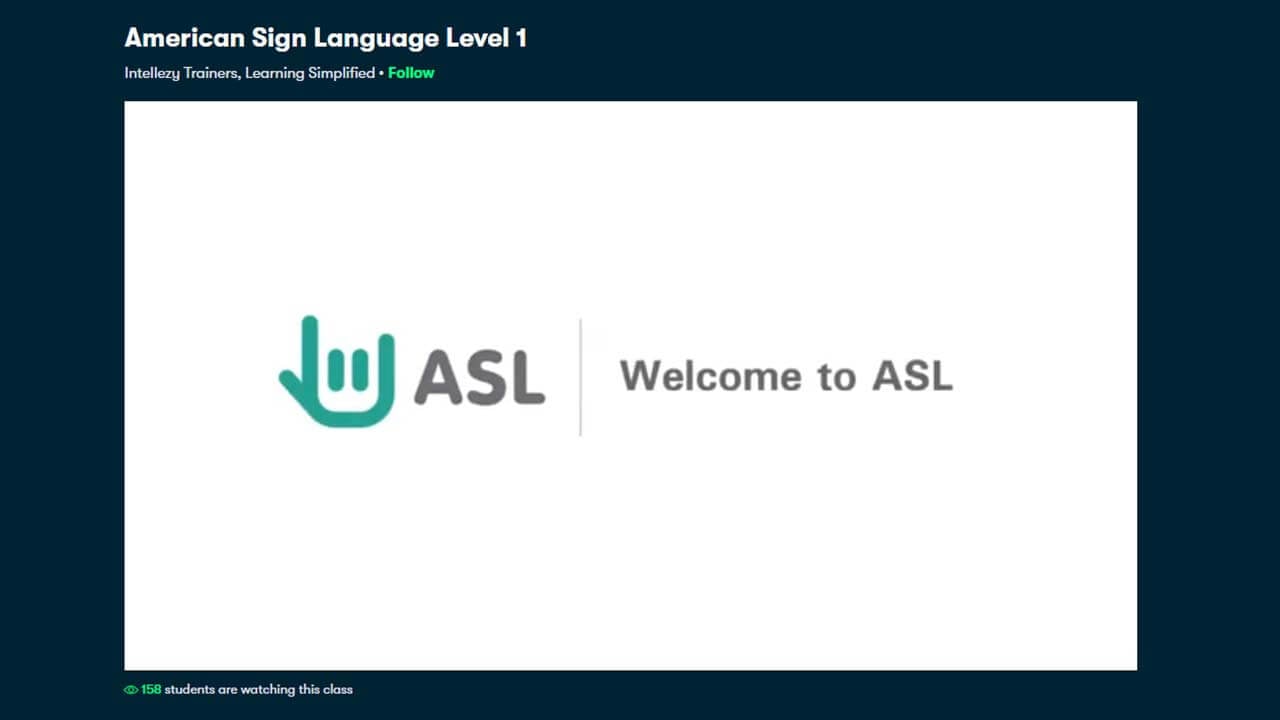 Best Free ASL Course: American Sign Language Level 1 (Skillshare)