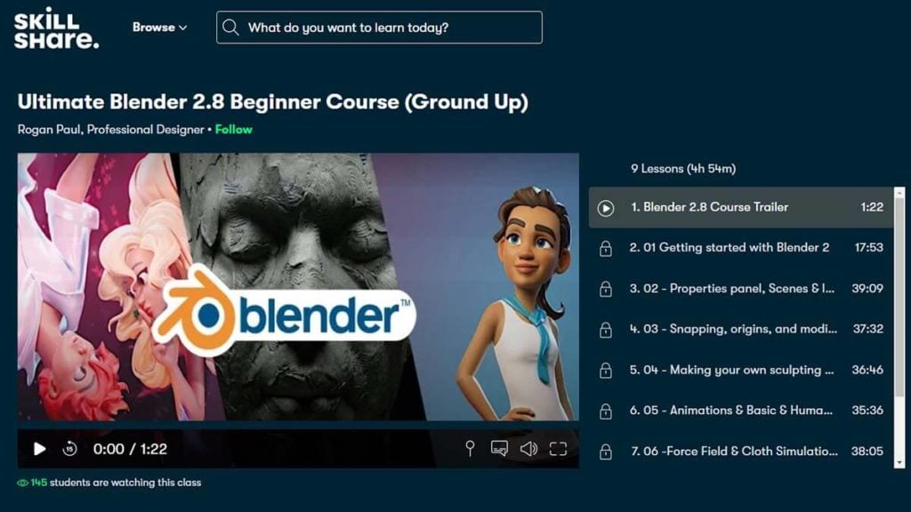 blender animation classes