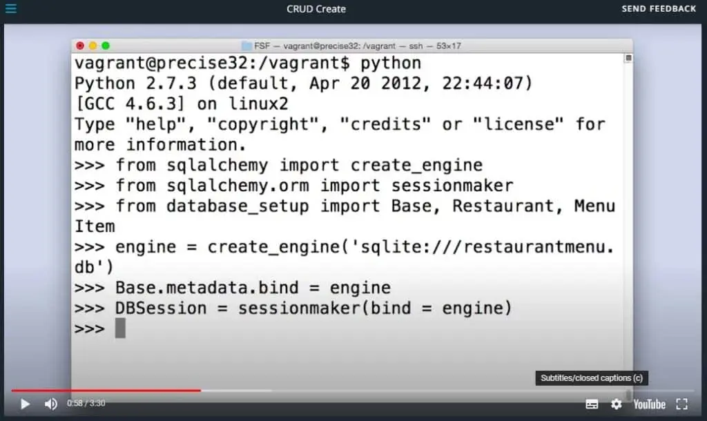 example lesson udacity full stack nanodegree