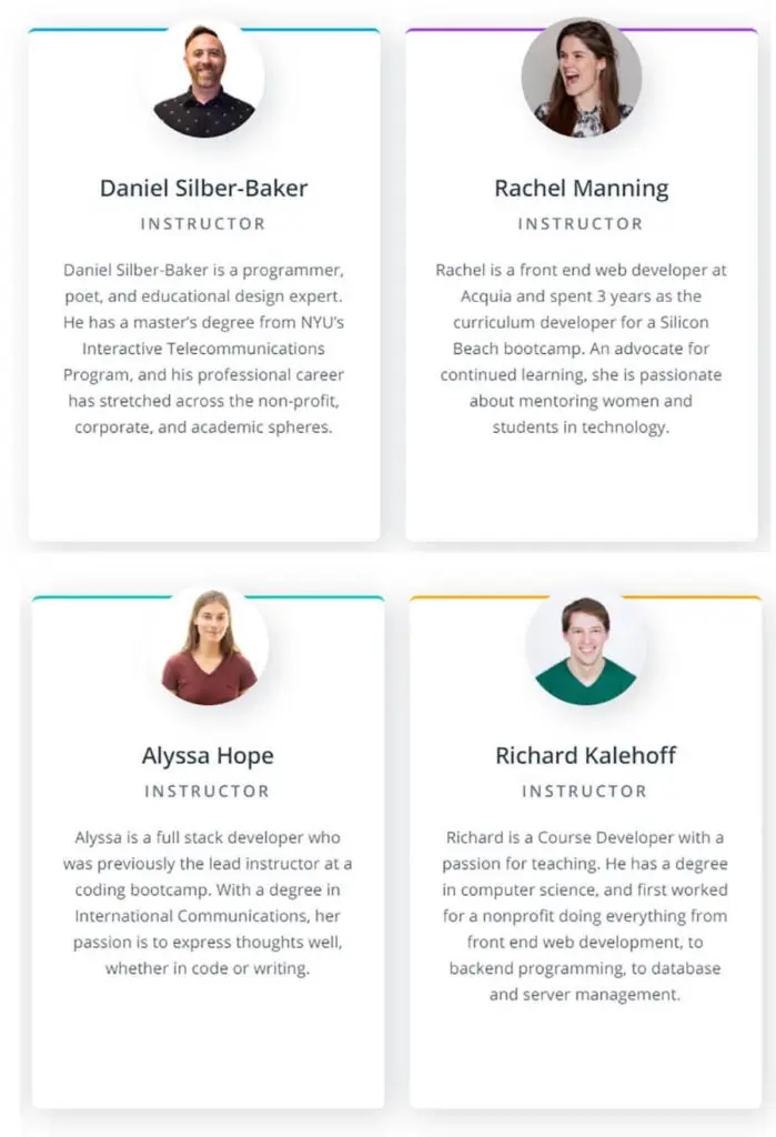 Instructors of the Udacity Front End Web Developer Nanodegree