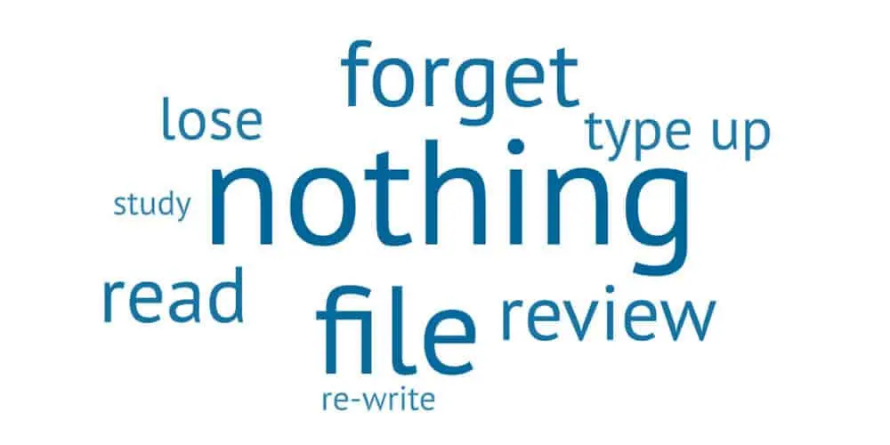 Word cloud: what Cornell students do with their notes