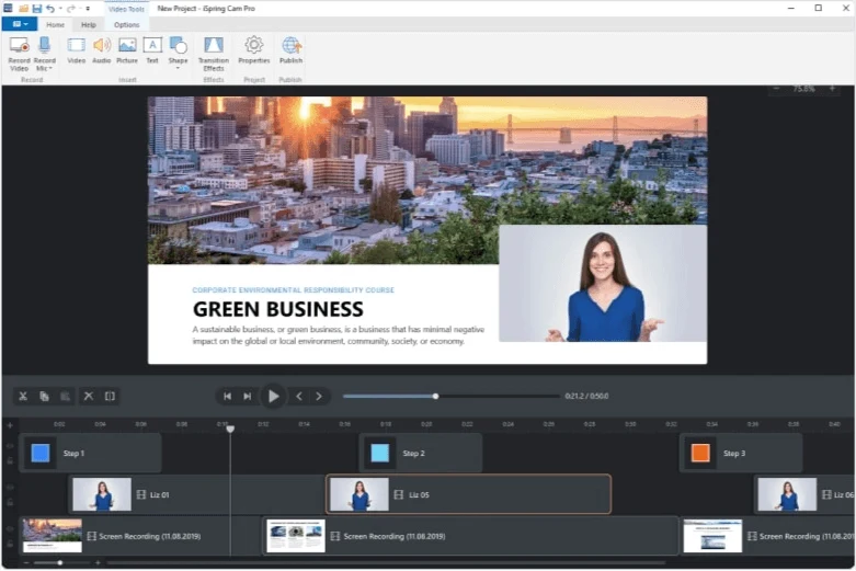 The iSpring Cam Pro interface