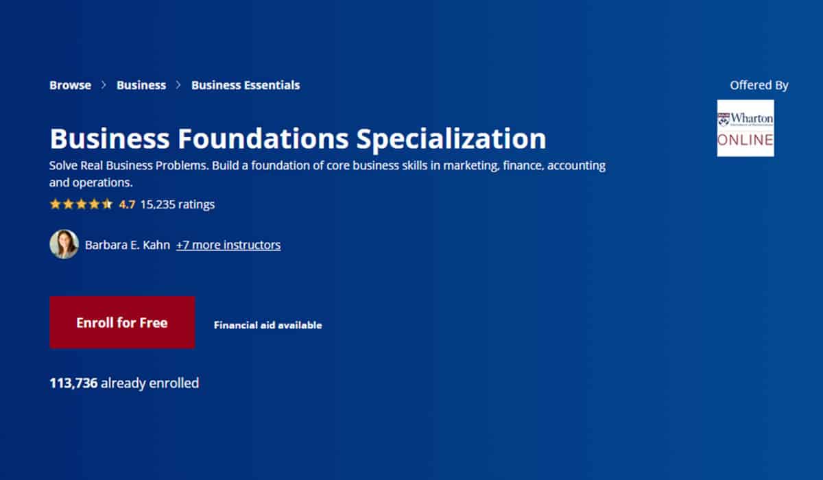Business Foundations (Wharton School of the University of Pennsylvania)