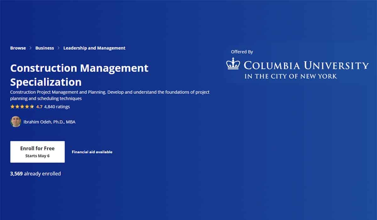 Construction Management (Columbia University)