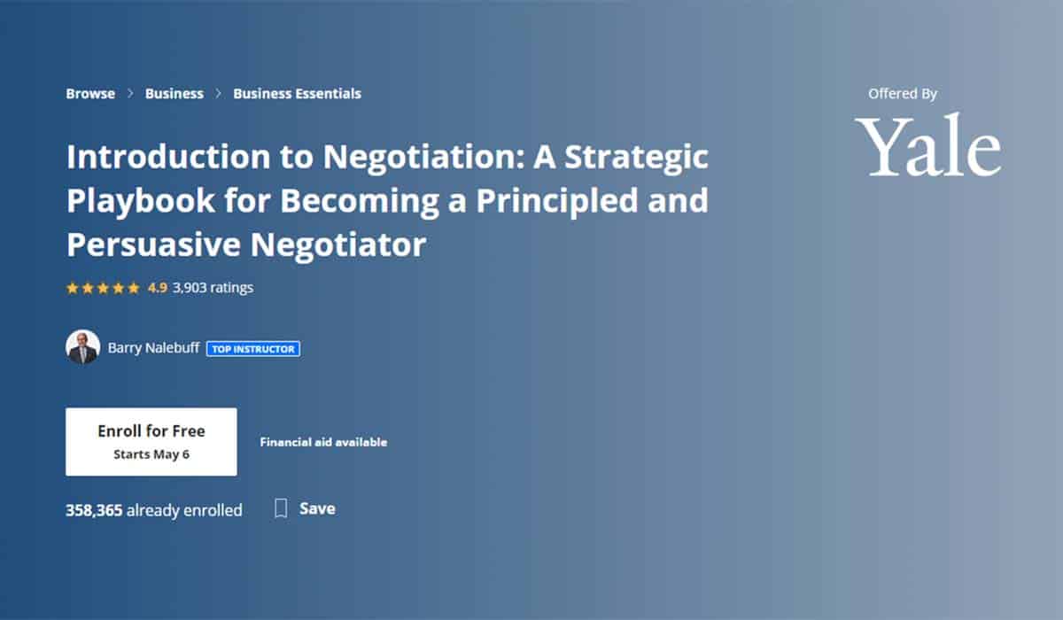 Introduction to Negotiation (Yale University)