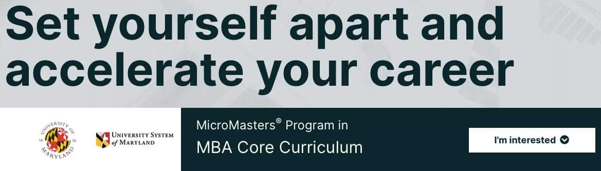 MBA Core Curriculum (University of Maryland)