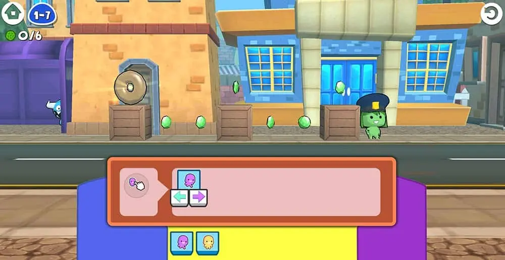 First example of codeSpark coding puzzles
