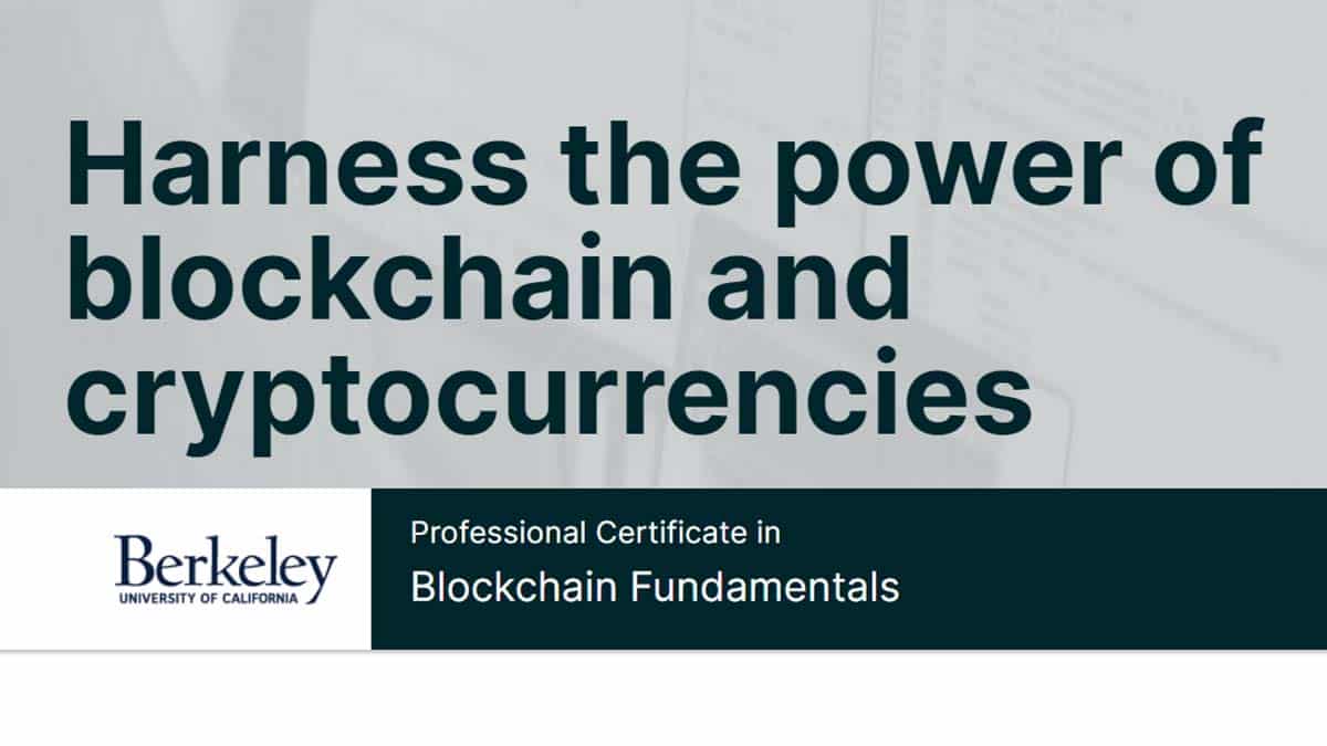 BerkeleyX's Blockchain Fundamentals Professional Certificate (edX)