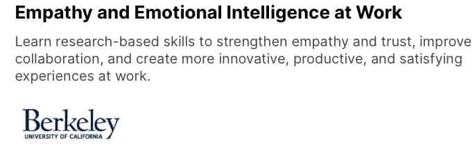 Empathy and Emotional Intelligence at Work (edX)