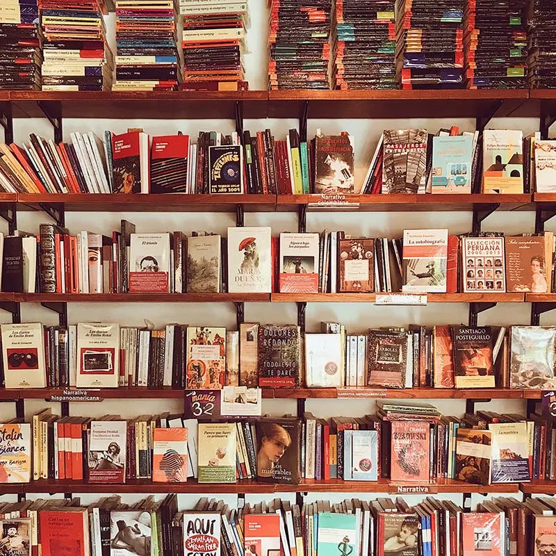 Reading corner inside a book store