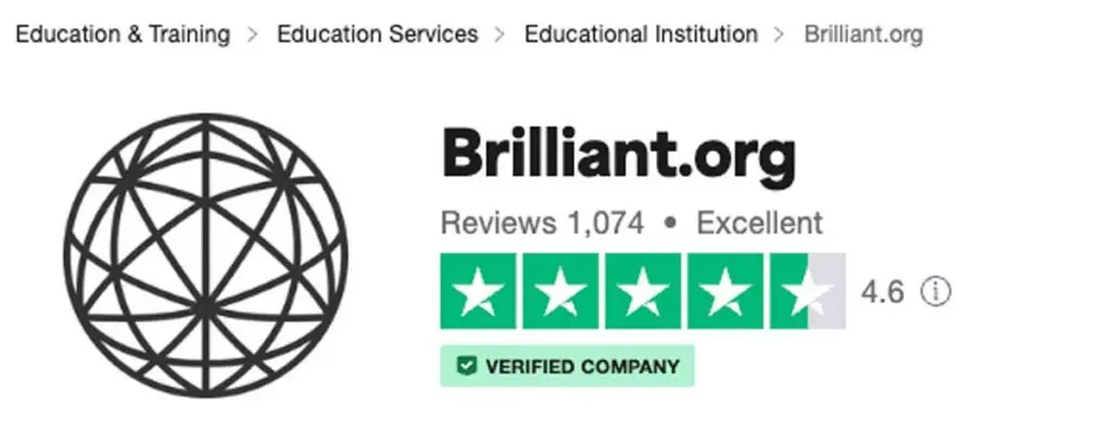 Trustpilot reviews of Brilliant.org