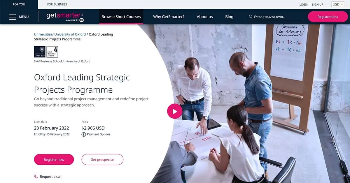 5. Oxford Leading Strategic Projects Programme (Saïd Business School of the University of Oxford)