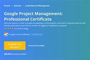 Google Project Management Certificate (Coursera x Google) logo