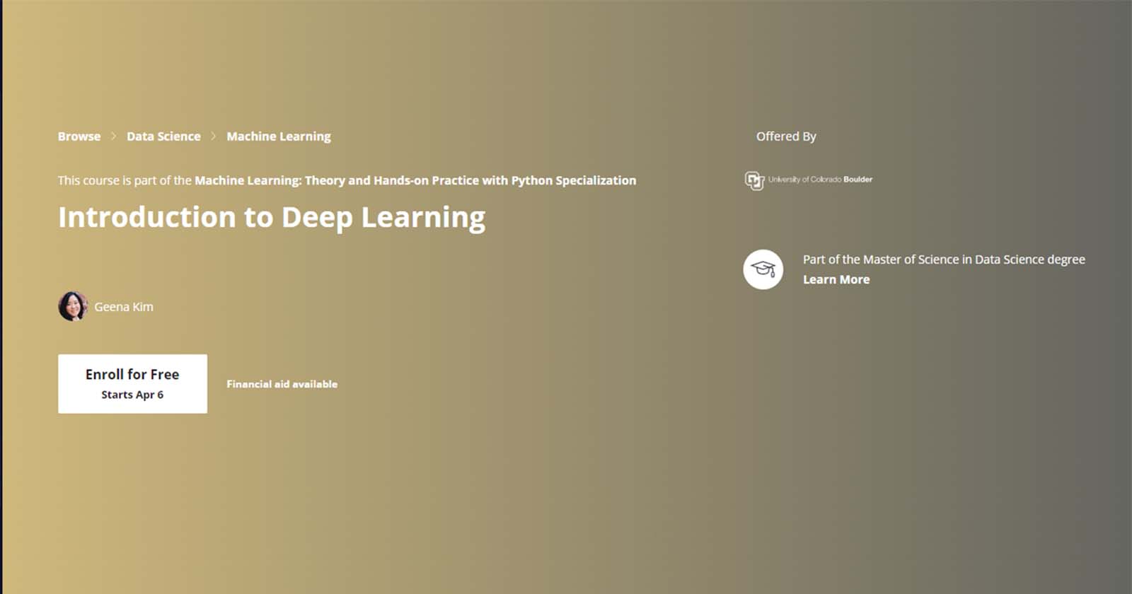 Introduction to Deep Learning (Coursera)