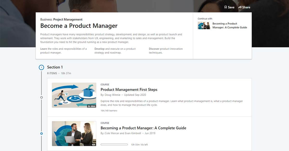 Become a Product Manager (LinkedIn Learning)