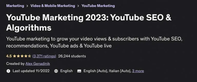 YouTube Marketing 2023: YouTube SEO & YouTube Algorithms
