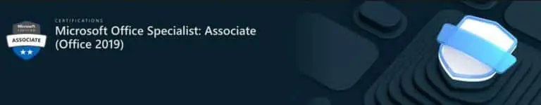 Banner for the Microsoft Office Specialist Associate certification