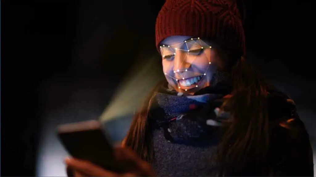Illustration of facial recognition
