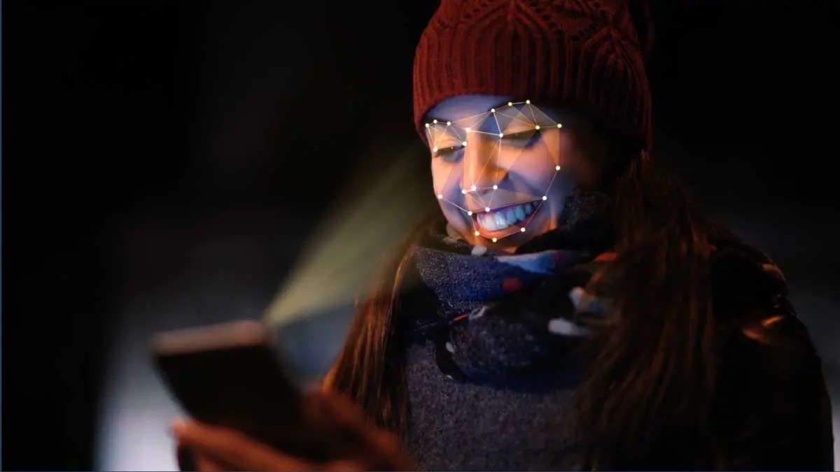 Illustration of facial recognition
