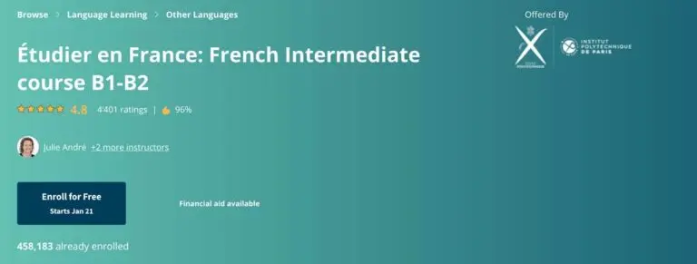 French courses Coursera IPParis EtudierEnFrance