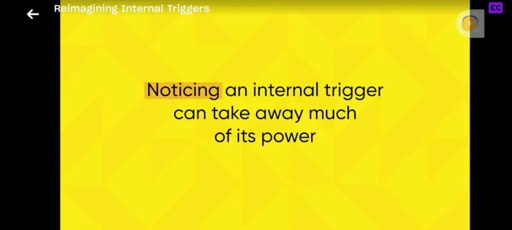 Slide on noticing triggers
